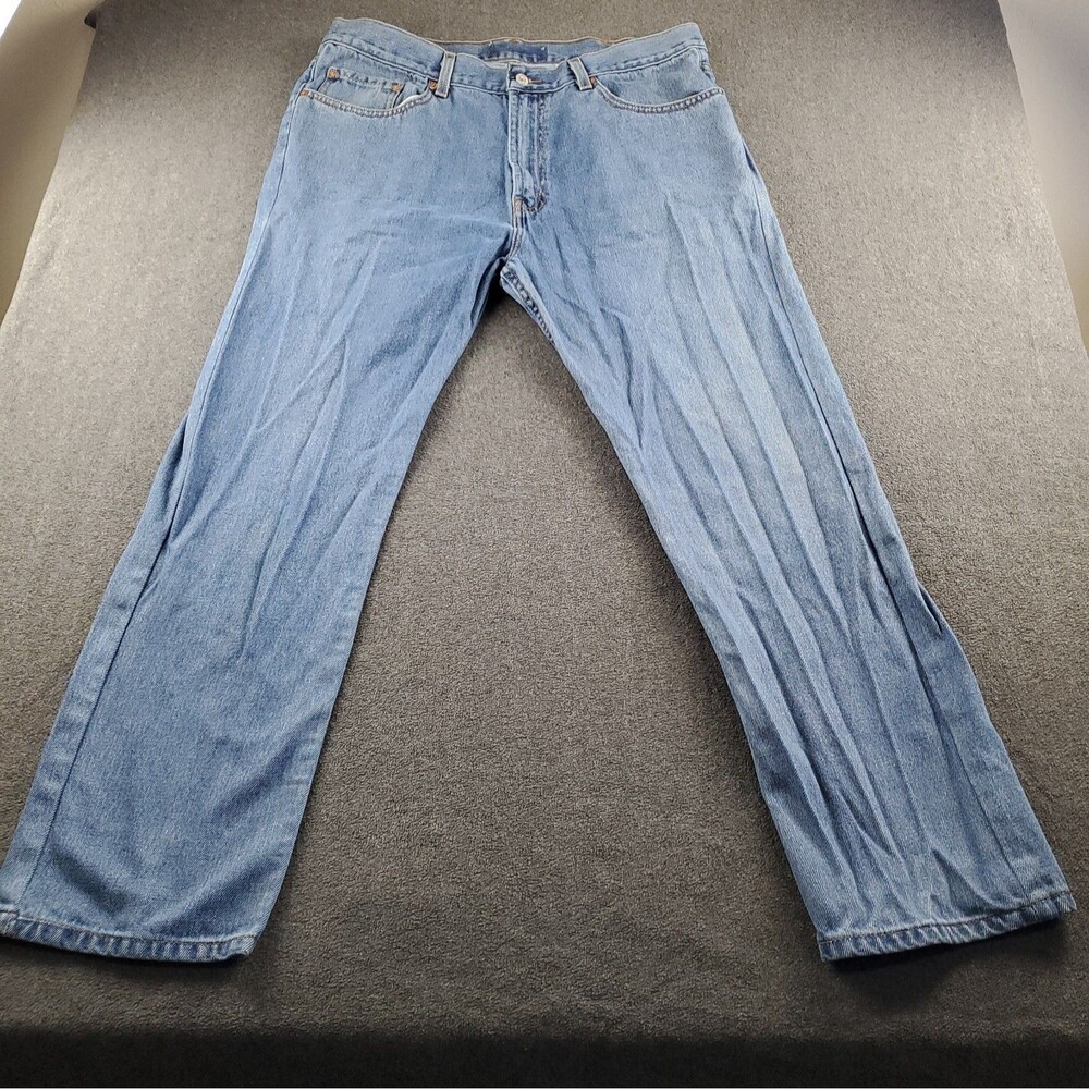Vintage Levis 505 Denim Jean Mens 38x30 Regular Fit Straight Leg Y2K Blue